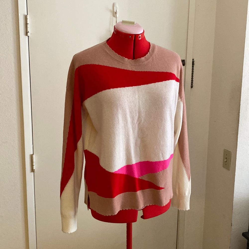 Crew Neck Multicolored Sweater size S by Sundry